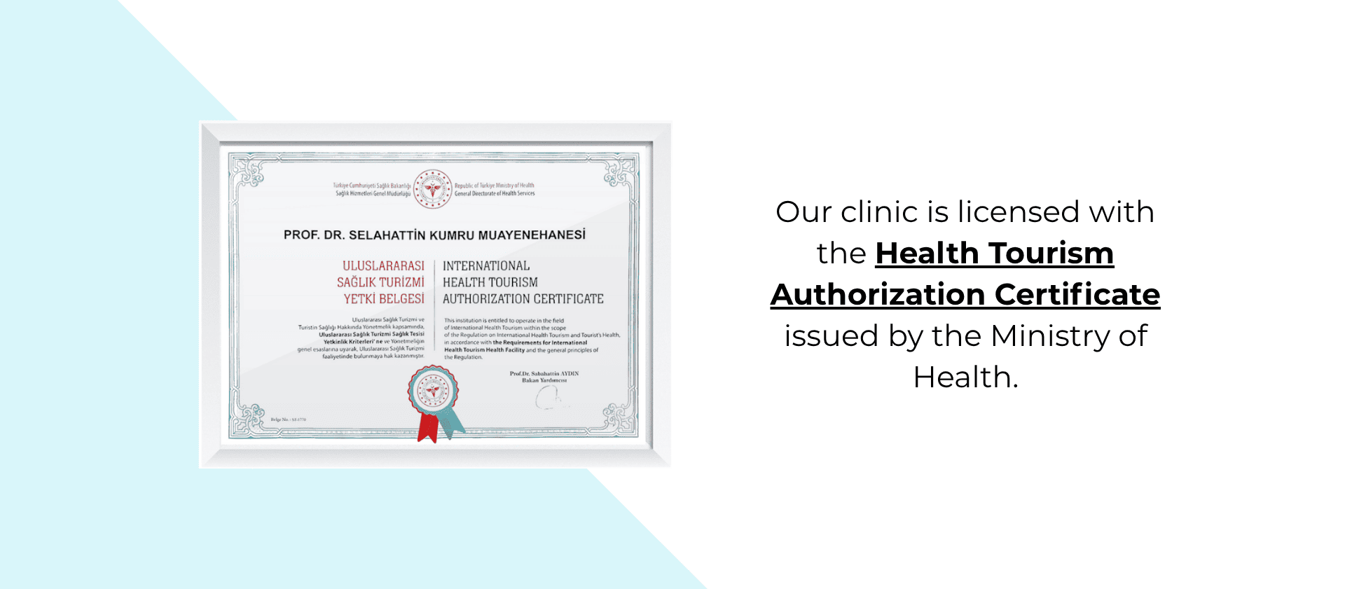 Health Tourism Authorization Certificate